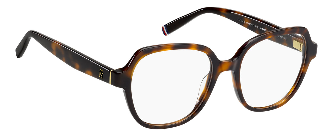 Okulary korekcyjne tommy hilfiger th 2401 05l havana square femenino rozmiar 51mm - Widok szczegółowy