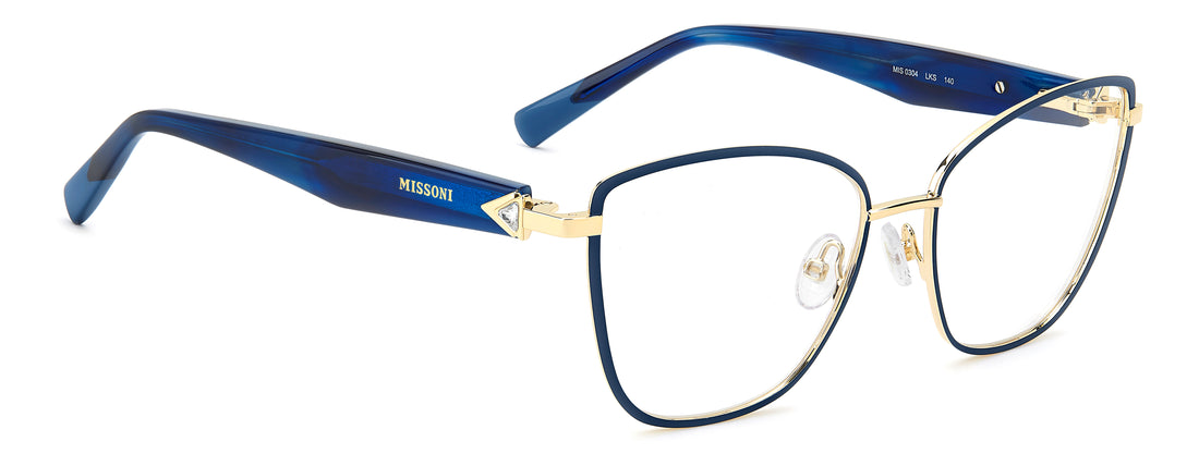 Occhiali da vista missoni mis 0304 lks dorado rectangular femenino taglia 56mm - Vista dettagliata