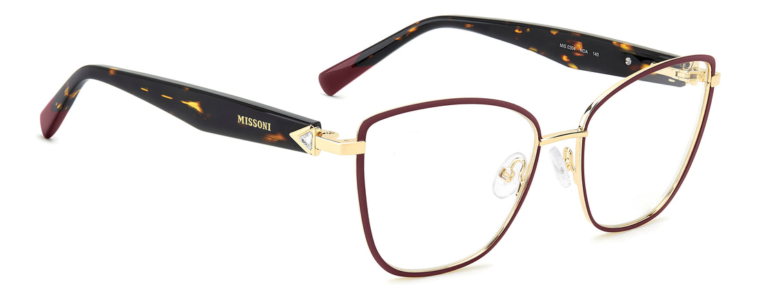 Occhiali da vista missoni mis 0304 noa dorado rectangular femenino taglia 56mm - Vista dettagliata