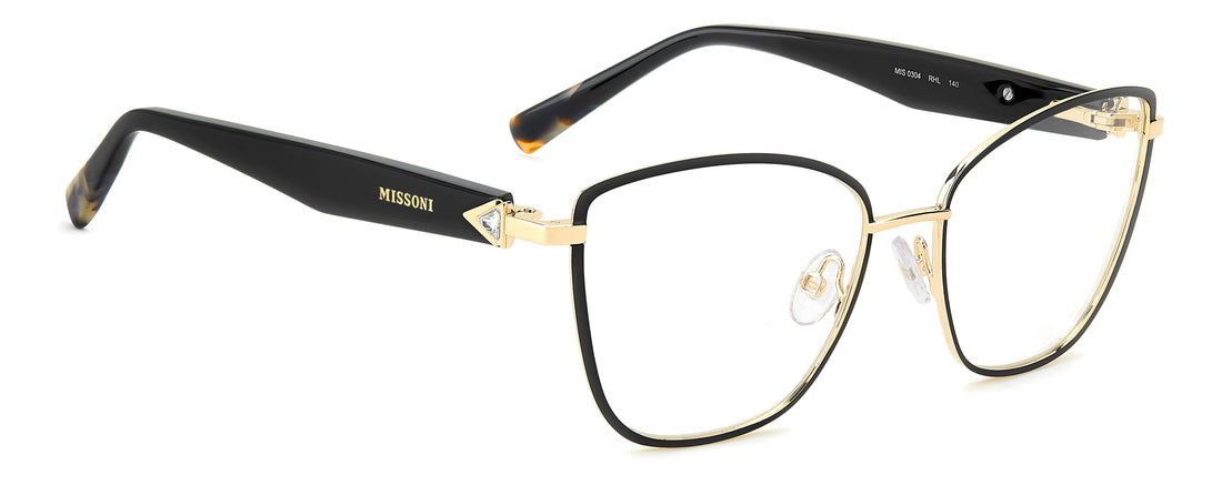 Occhiali da vista missoni mis 0304 rhl dorado rectangular femenino taglia 56mm - Vista dettagliata