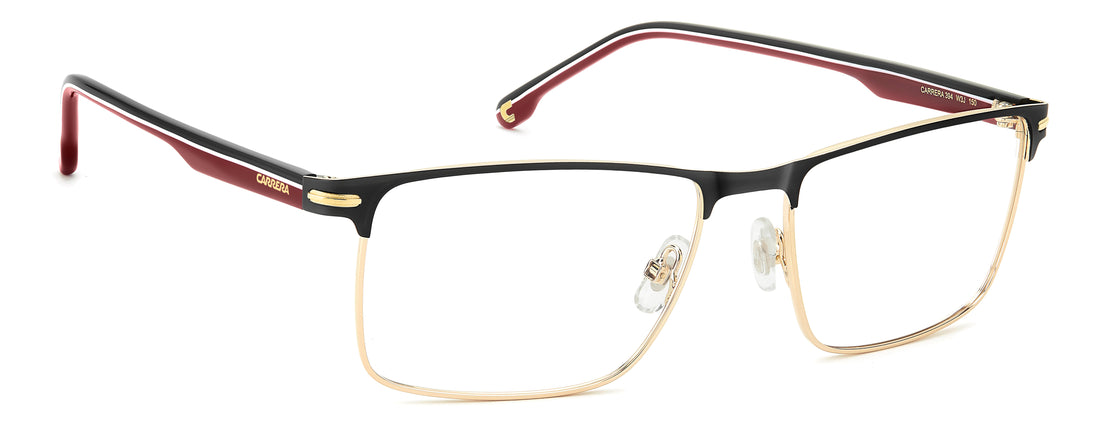 Glasögon carrera 394 w3j dorado rectangular masculino storlek 56mm - Detaljvy