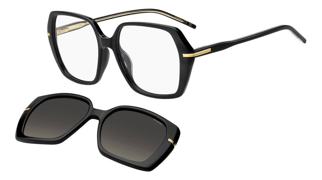 Solglasögon hugo boss boss 2020/g/c 807 lb negro square femenino storlek 55mm - Huvudvy