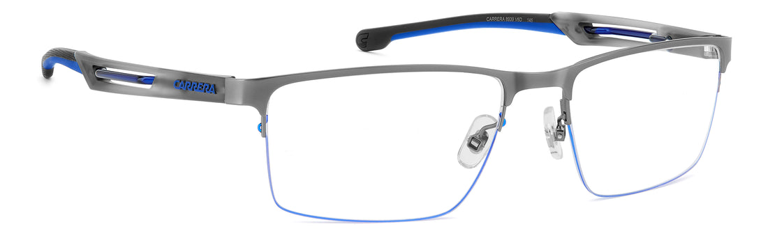 Briller carrera 8939 v6d plateado rectangular masculino størrelse 57mm - Detaljeret visning