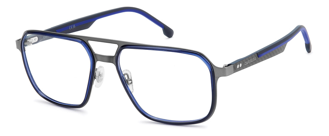 Briller carrera 8936 v6d plateado rectangular masculino størrelse 57mm - Hovedvisning