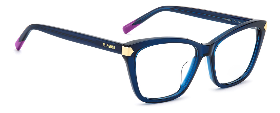 Occhiali da vista missoni mis 0308/g pjp azul rectangular femenino taglia 54mm - Vista dettagliata