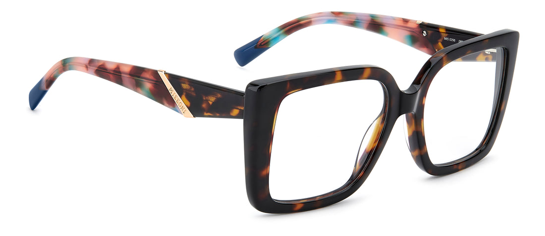 Occhiali da vista missoni mis 0298 086 havana square femenino taglia 53mm - Vista dettagliata