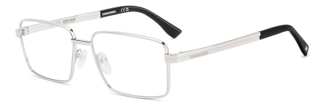 Brillen dsquared2 d2 0216 010 plateado rectangular masculino maat 56mm - Hoofdaanzicht