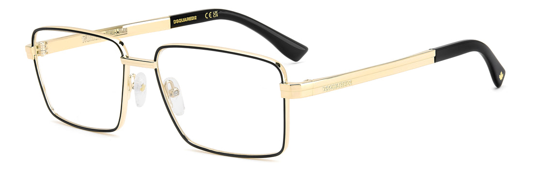 Brillen dsquared2 d2 0216 i46 negro rectangular masculino maat 56mm - Hoofdaanzicht