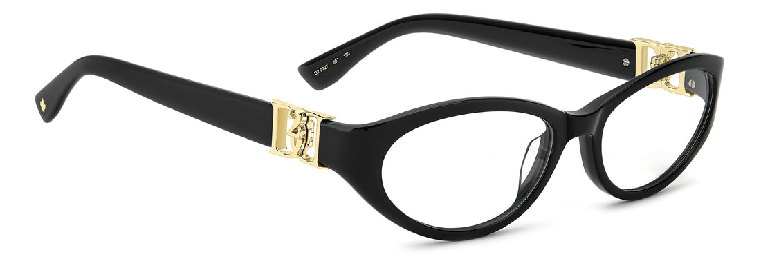 Brillen dsquared2 d2 0227 807 negro cat eye femenino maat 55mm - Detailaanzicht