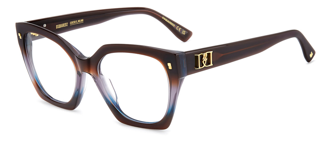 Brillen dsquared2 d2 0228 ipa marron square femenino maat 54mm - Hoofdaanzicht