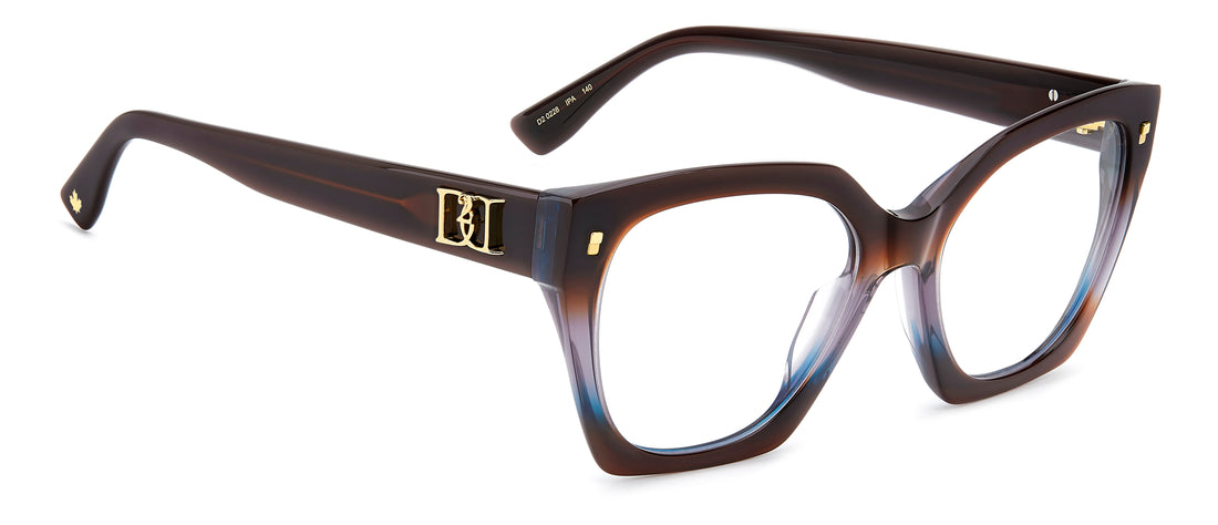 Brillen dsquared2 d2 0228 ipa marron square femenino maat 54mm - Detailaanzicht