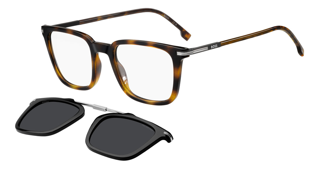 Solbriller hugo boss boss 2008/c 086 m9 havana rectangular masculino størrelse 52mm - Hovedvisning