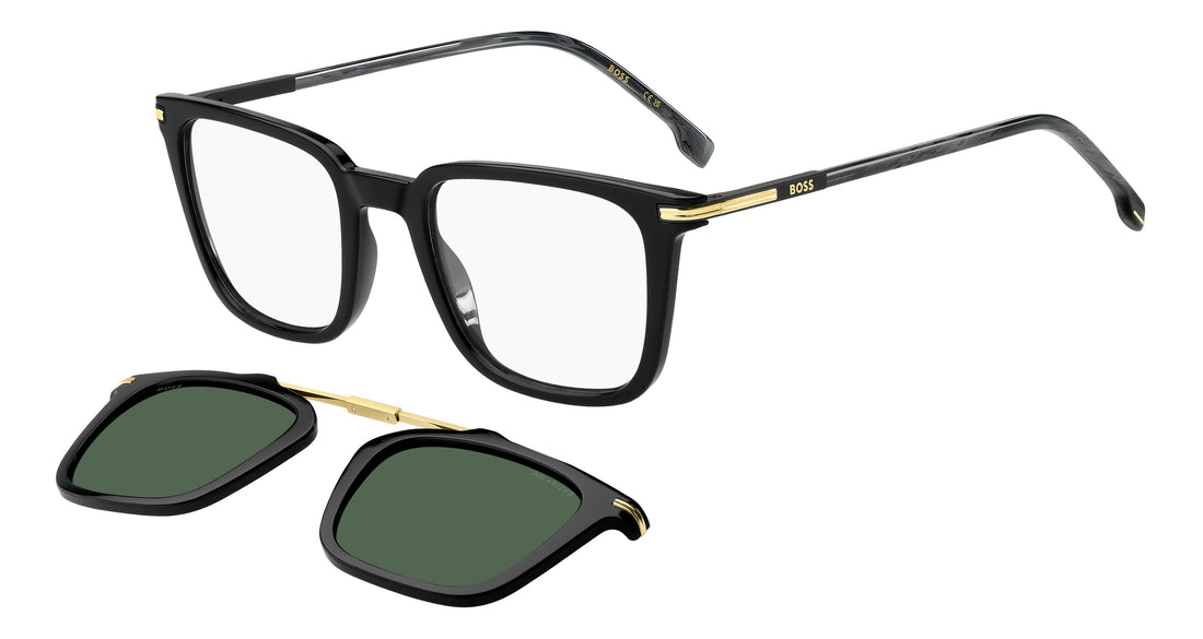 Solbriller hugo boss boss 2008/c 2m2 uc negro rectangular masculino størrelse 52mm - Hovedvisning