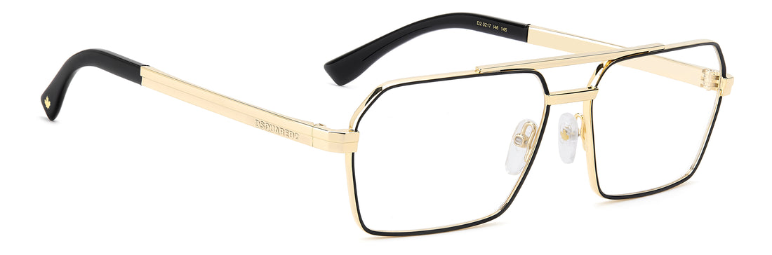 Brillen dsquared2 d2 0217 i46 negro rectangular masculino maat 59mm - Detailaanzicht