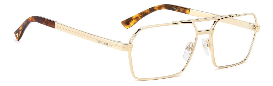 Brillen dsquared2 d2 0217 j5g dorado rectangular masculino maat 59mm - Detailaanzicht