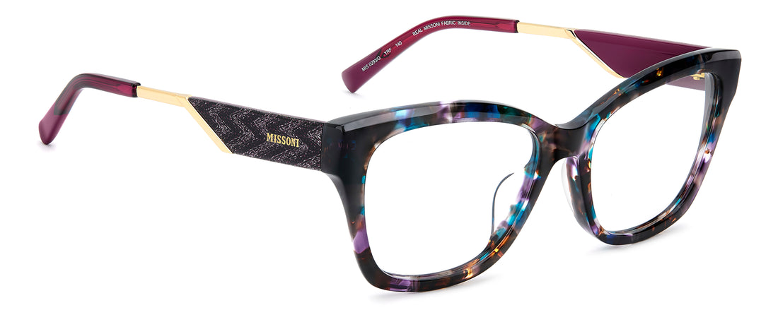 Occhiali da vista missoni mis 0293/g yrf havana rectangular femenino taglia 54mm - Vista dettagliata