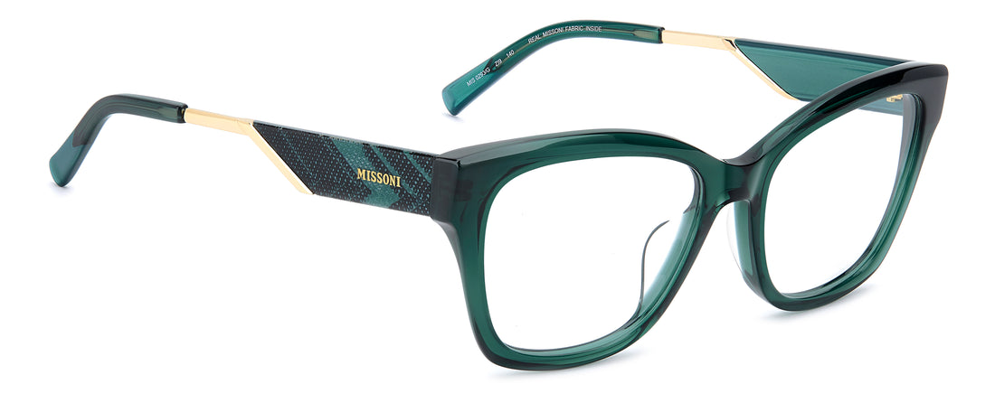 Occhiali da vista missoni mis 0293/g zi9 verde rectangular femenino taglia 54mm - Vista dettagliata