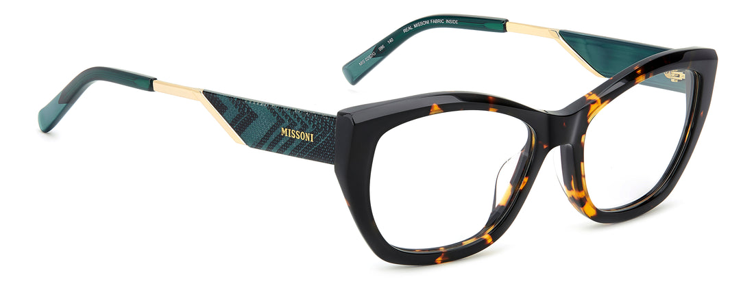 Occhiali da vista missoni mis 0292/g 086 havana rectangular femenino taglia 54mm - Vista dettagliata