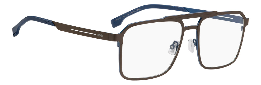 Glasögon hugo boss boss 2002 800 marron rectangular masculino storlek 56mm - Detaljvy