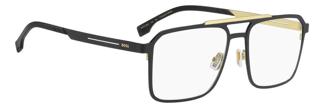 Glasögon hugo boss boss 2002 i46 negro rectangular masculino storlek 56mm - Detaljvy