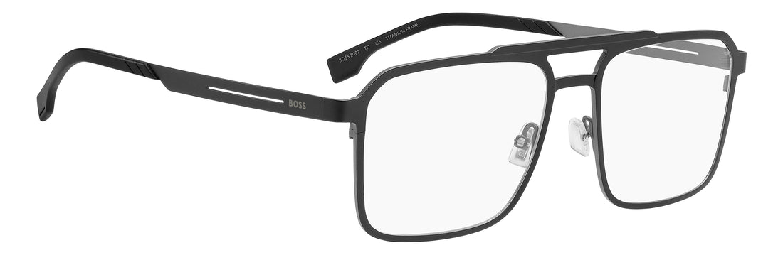 Glasögon hugo boss boss 2002 ti7 negro rectangular masculino storlek 56mm - Detaljvy