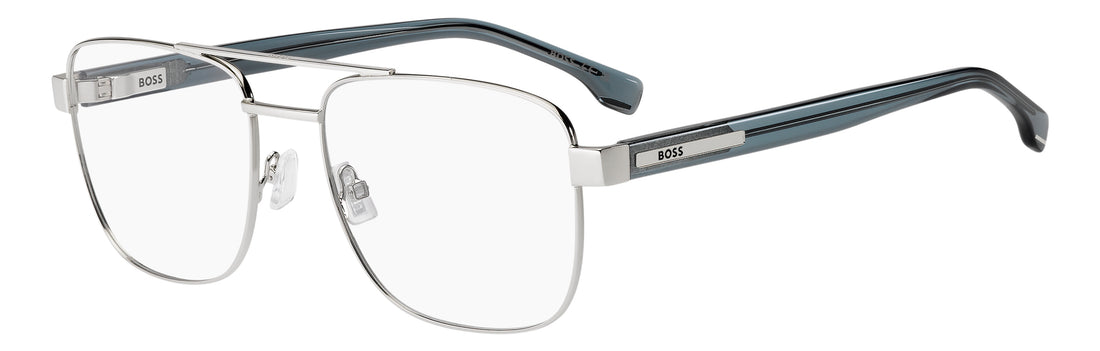 Glasögon hugo boss boss 1988 010 plateado rectangular masculino storlek 57mm - Huvudvy