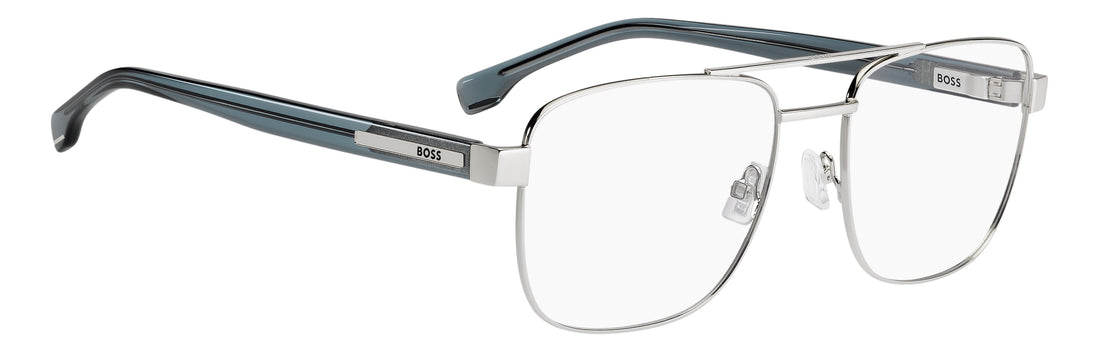 Glasögon hugo boss boss 1988 010 plateado rectangular masculino storlek 57mm - Detaljvy