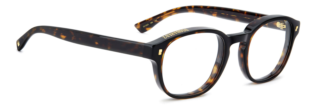 Brillen dsquared2 d2 0223 086 havana rectangular masculino maat 51mm - Detailaanzicht