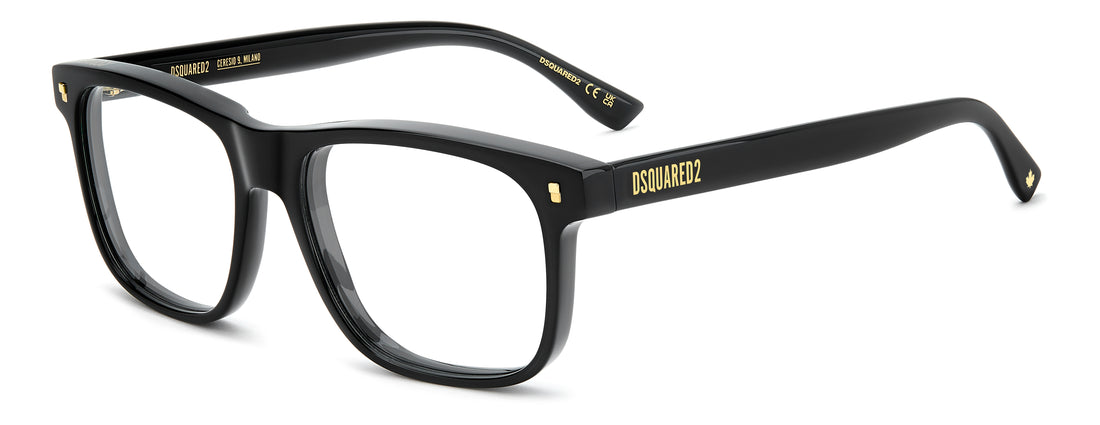 Brillen dsquared2 d2 0224 807 negro rectangular masculino maat 55mm - Hoofdaanzicht