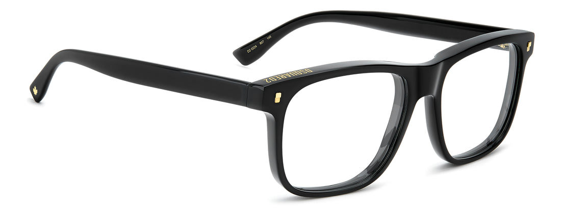 Brillen dsquared2 d2 0224 807 negro rectangular masculino maat 55mm - Detailaanzicht