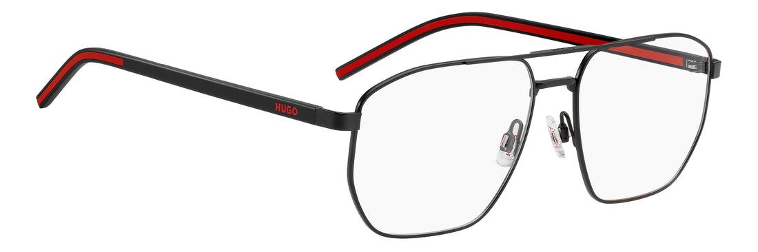 Okulary korekcyjne hugo hg 1436 003 negro rectangular masculino rozmiar 58mm - Widok szczegółowy