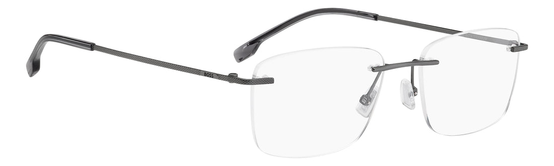 Briller hugo boss boss 2035/f r80 plateado rectangular masculino størrelse 55mm - Detaljeret visning