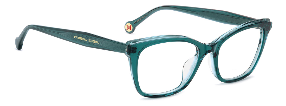 Briller carolina herrera her 0404/g zi9 verde rectangular femenino størrelse 52mm - Detaljeret visning