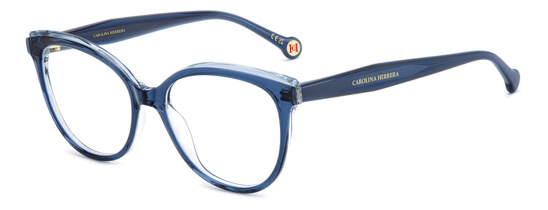 Briller carolina herrera her 0405 pjp azul cat eye femenino størrelse 53mm - Hovedvisning