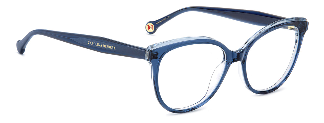 Briller carolina herrera her 0405 pjp azul cat eye femenino størrelse 53mm - Detaljeret visning