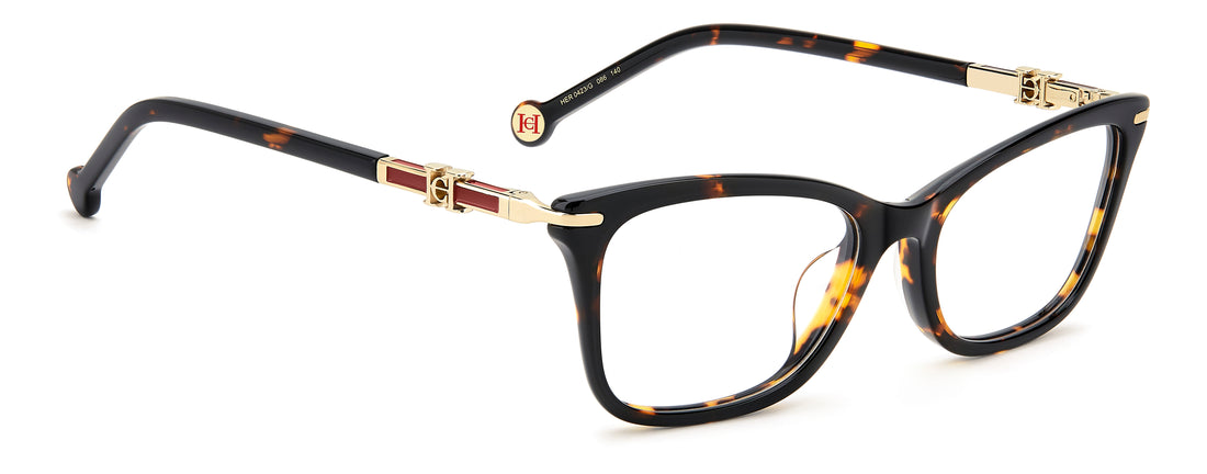 Briller carolina herrera her 0423/g 086 havana rectangular femenino størrelse 53mm - Detaljeret visning