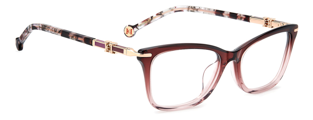 Briller carolina herrera her 0423/g 2oo rojo rectangular femenino størrelse 53mm - Detaljeret visning