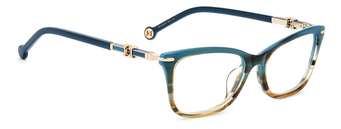 Briller carolina herrera her 0423/g rfd verde rectangular femenino størrelse 53mm - Detaljeret visning