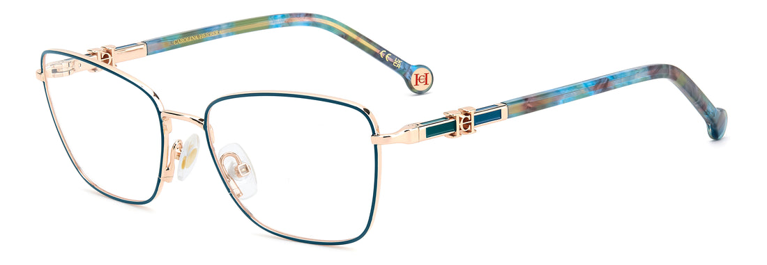 Briller carolina herrera her 0424 lks dorado rectangular femenino størrelse 55mm - Hovedvisning