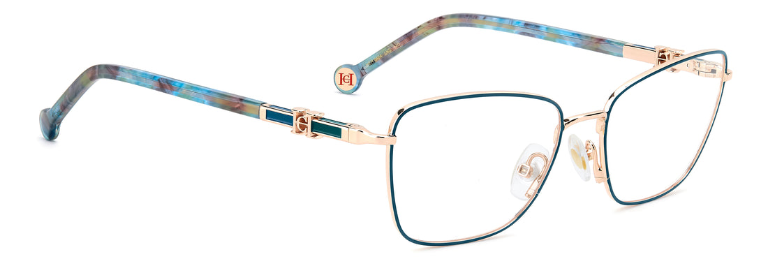 Briller carolina herrera her 0424 lks dorado rectangular femenino størrelse 55mm - Detaljeret visning