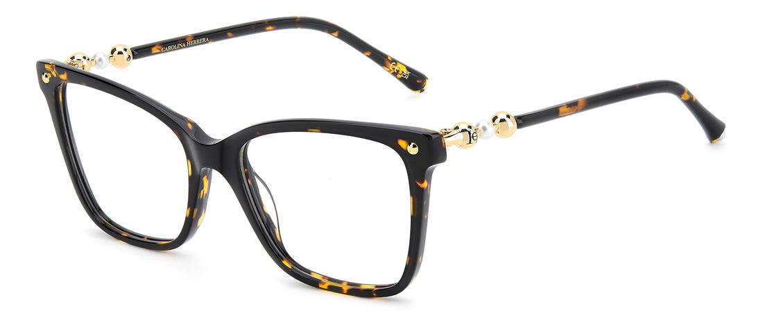 Briller carolina herrera her 0408 086 havana rectangular femenino størrelse 54mm - Hovedvisning
