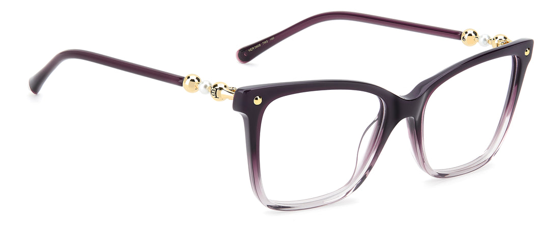 Briller carolina herrera her 0408 7w5 burdeos rectangular femenino størrelse 54mm - Detaljeret visning