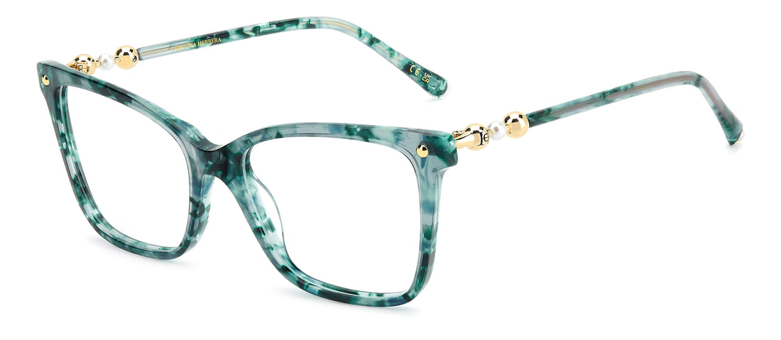 Briller carolina herrera her 0408 jri verde rectangular femenino størrelse 54mm - Hovedvisning
