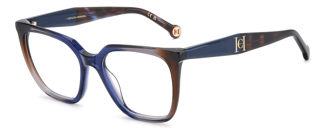 Briller carolina herrera her 0418 3lg marron rectangular femenino størrelse 53mm - Hovedvisning