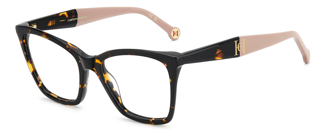 Briller carolina herrera her 0419 086 havana rectangular femenino størrelse 53mm - Hovedvisning