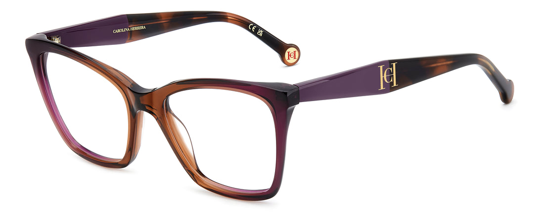 Briller carolina herrera her 0419 e53 violeta rectangular femenino størrelse 53mm - Hovedvisning
