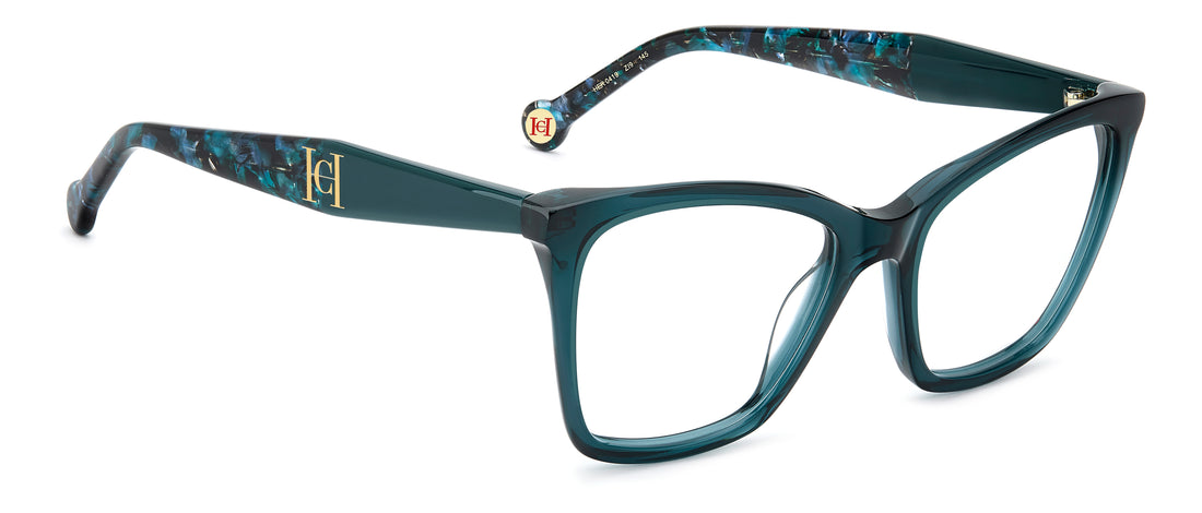 Briller carolina herrera her 0419 zi9 verde rectangular femenino størrelse 53mm - Detaljeret visning