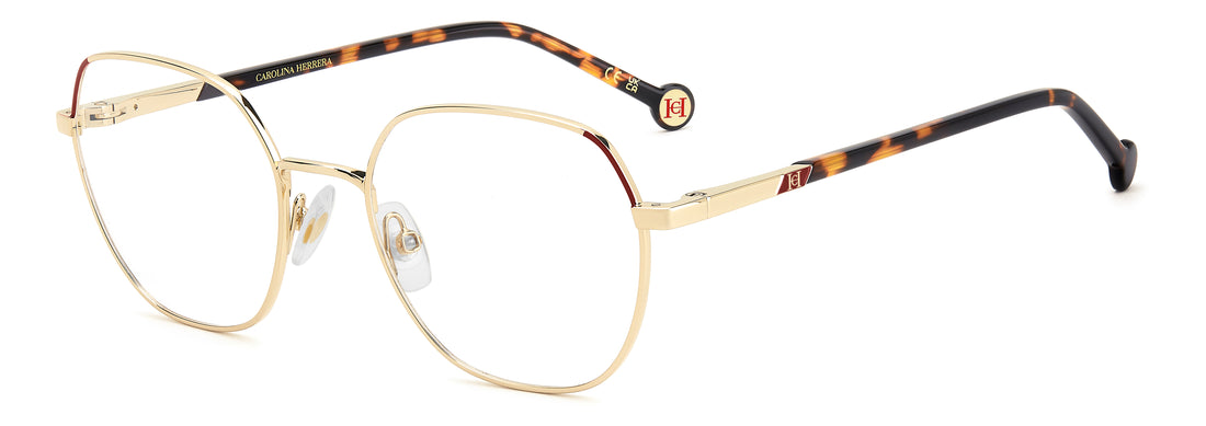 Briller carolina herrera her 0433 noa dorado rectangular femenino størrelse 52mm - Hovedvisning