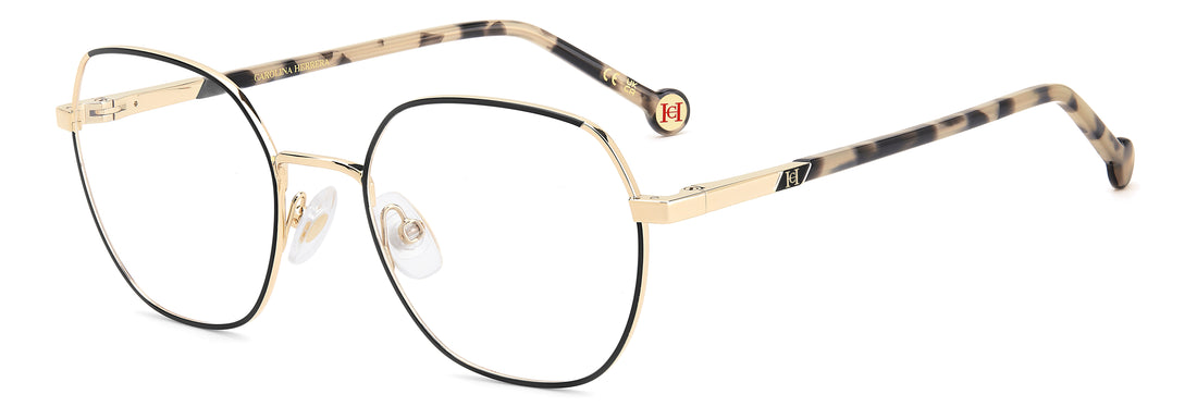 Briller carolina herrera her 0433 rhl dorado rectangular femenino størrelse 52mm - Hovedvisning