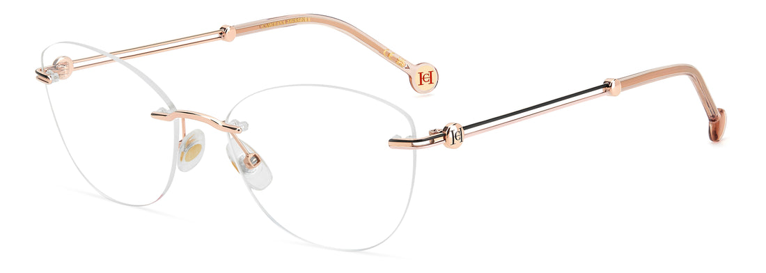 Briller carolina herrera her 0427 ddb dorado cat eye femenino størrelse 55mm - Hovedvisning